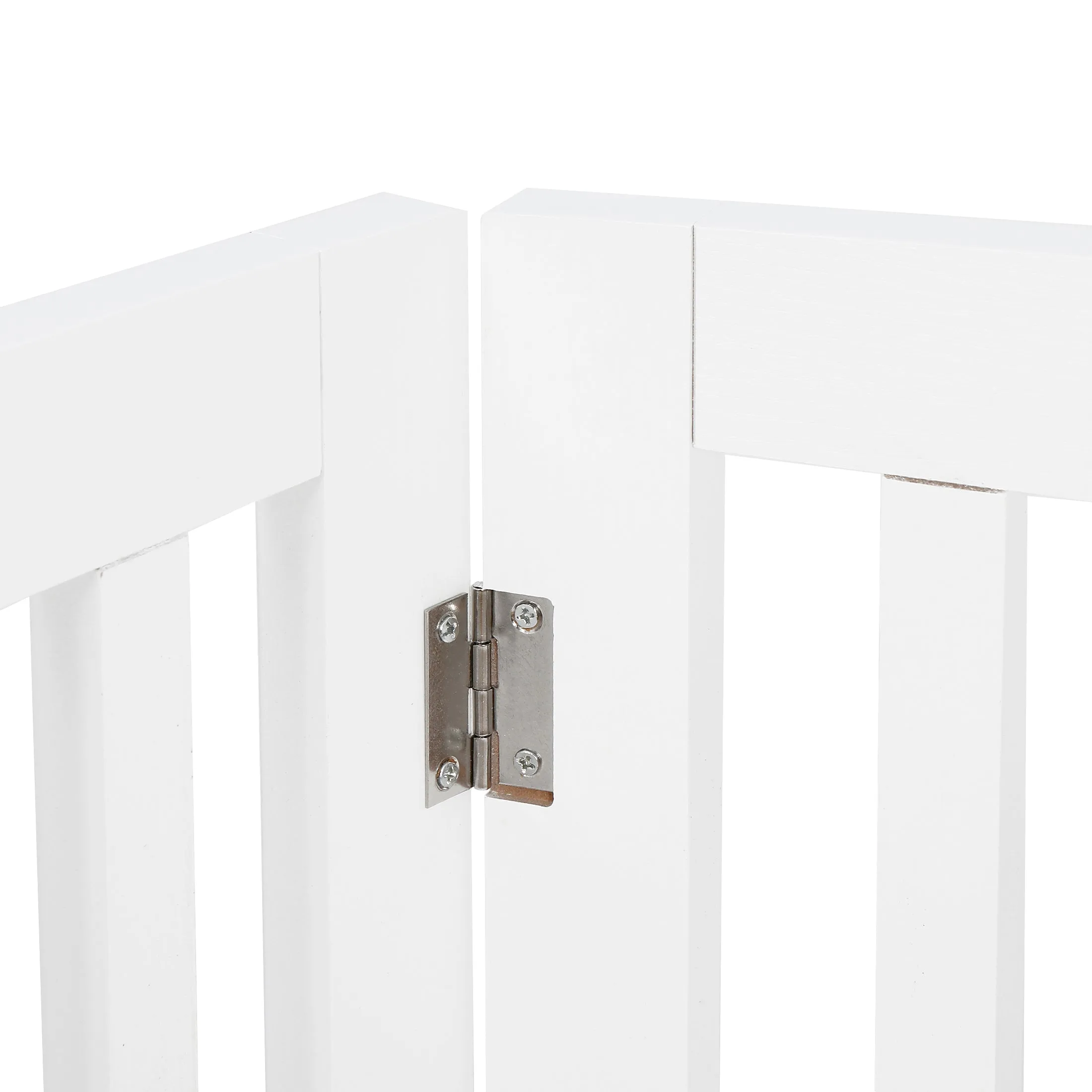 ZENY™ 24 Inch 4 Panels Pet Dog Gate, White Wooden Dog Door,Gate Foldable for House Doorway Stairs Indoor Wooden Fence