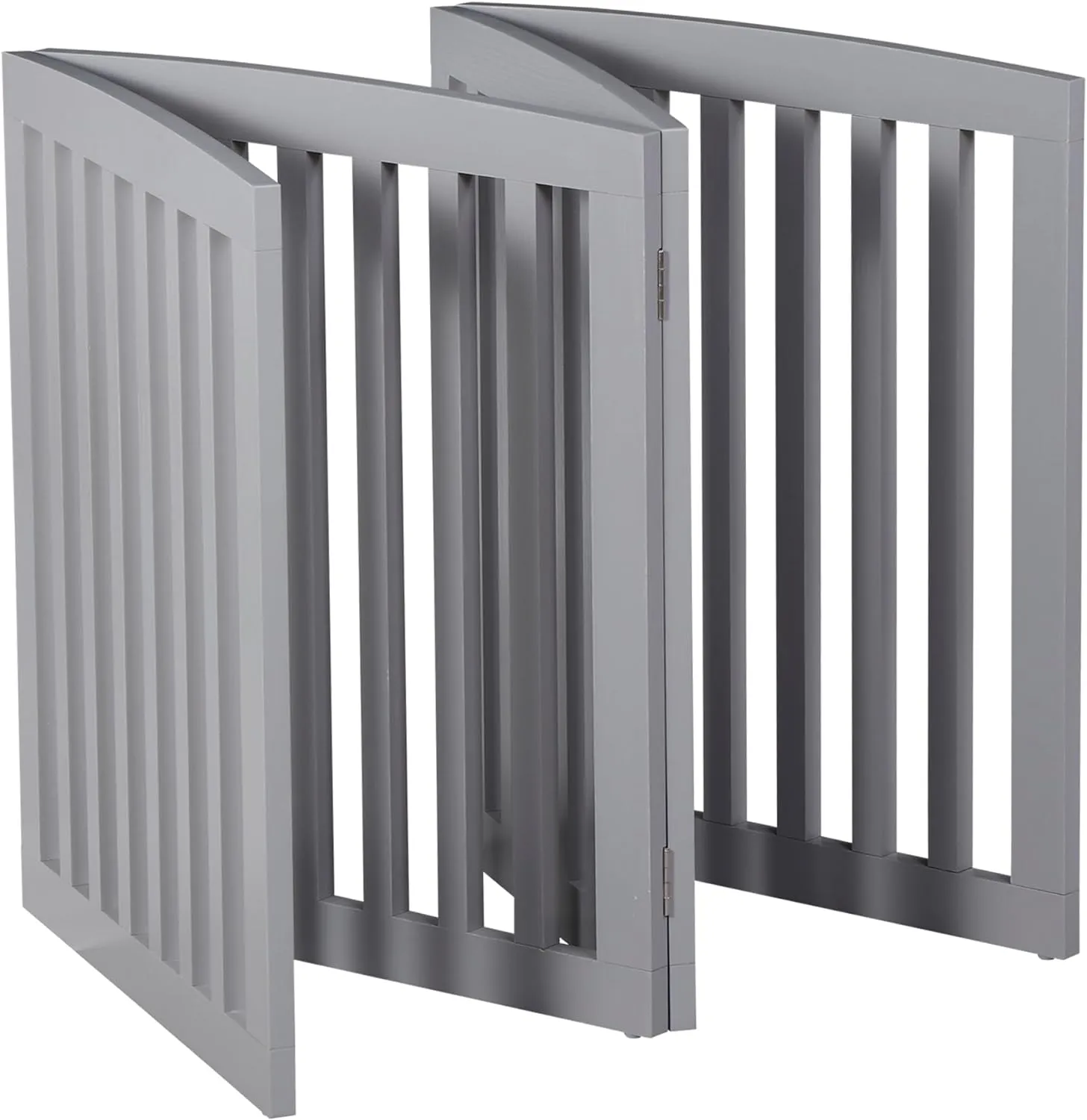 ZENY™ 24 Inch 4 Panels Pet Dog Gate, White Wooden Dog Door,Gate Foldable for House Doorway Stairs Indoor Wooden Fence